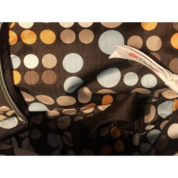 Penelope Ann Fill Her Up backpack brown multicolor polka dot adjustable straps - Picture 7 of 7